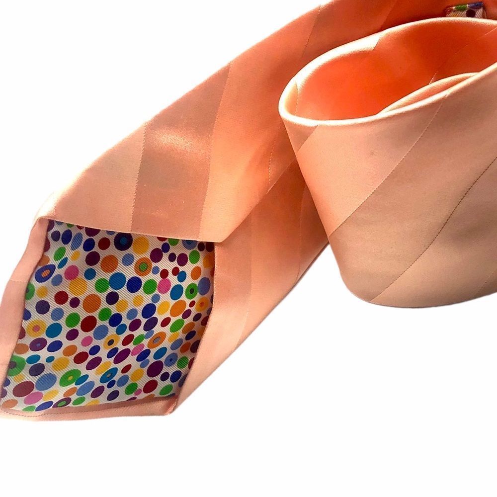 City of London Pink Silk Monochromatic Striped Tie